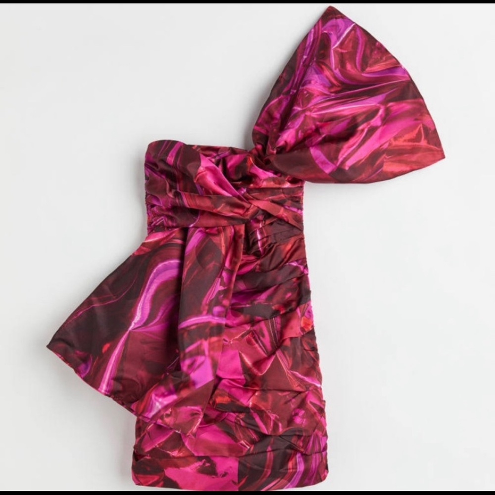 H&M Innovation Circular Design Story Short Bow-front Dress